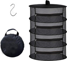 Hanging Herb Drying Rack 4 Layer Mesh Collapsible Dryer Net Flowers Tea Fruits