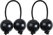 2Pcs Asalato Shakers, Kashaka Rhythmic Ball African Musical Instrument BLACK