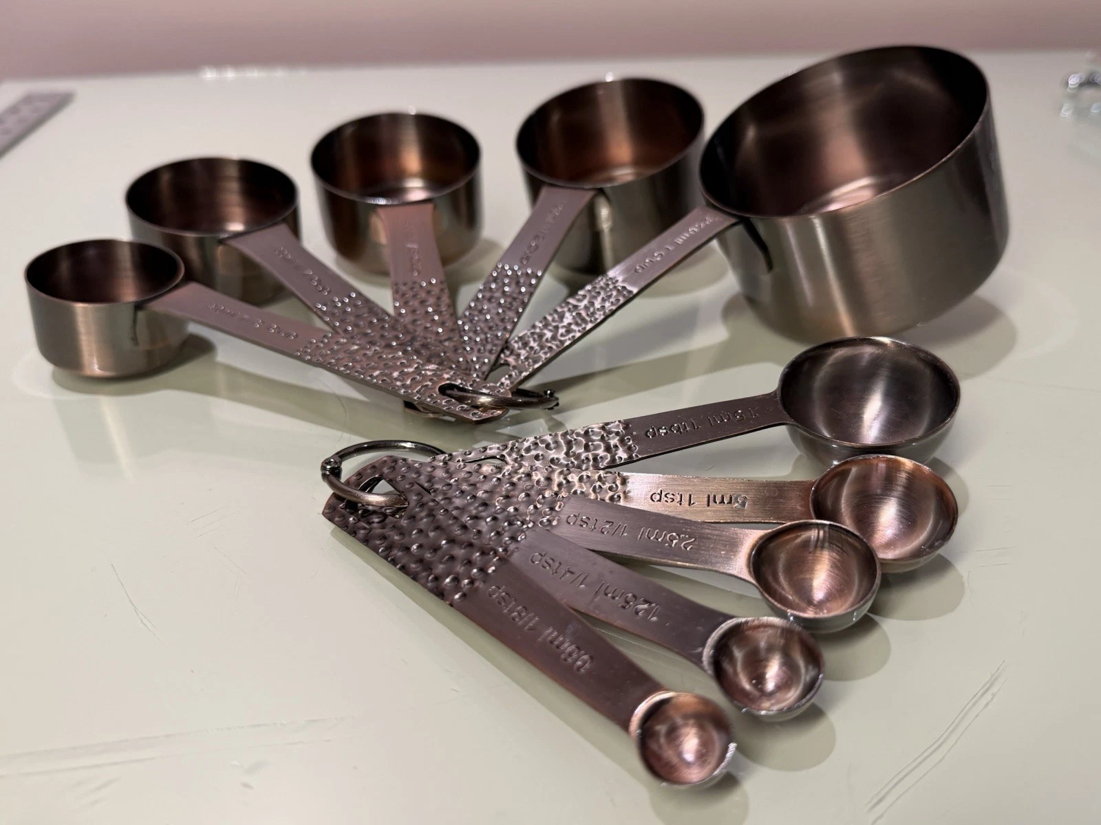 10pc SMITHCRAFT Hammered Copper Tone MEASURING CUPS & SPOONS SET
Opens in a new window or tab