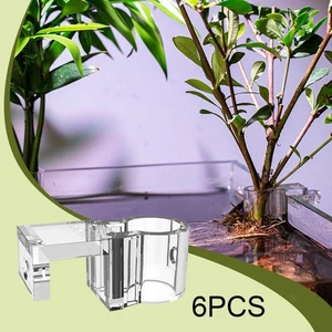 6Pcs Aquarium Plant Holder Hanging Fish Tank Plant Pot for Decorations Fish Tank
