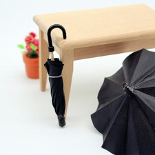 1:12 Dollhouse Miniature Simulation Mini Black Umbrella Model Toys Accessories