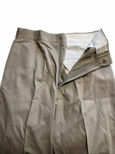 Vintage 60s US Military Khaki Trousers Army Cotton Chino Pants Vietnam 29X26