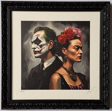 Quadro fine art Pier 33x33cm Joker e Frida in cornice, casa, arredamento,pop