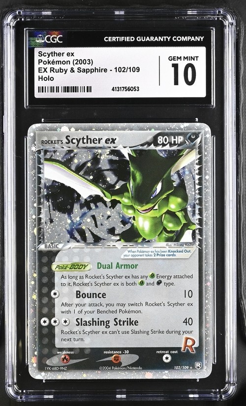 Pokemon Rocket's Scyther ex #102/109 Team Rocket Returns Holo - CGC Gem Mint 10