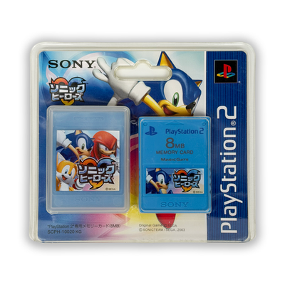 New PS2 Memory Card 8MB Premium SONIC HEROES Case SCPH-10020