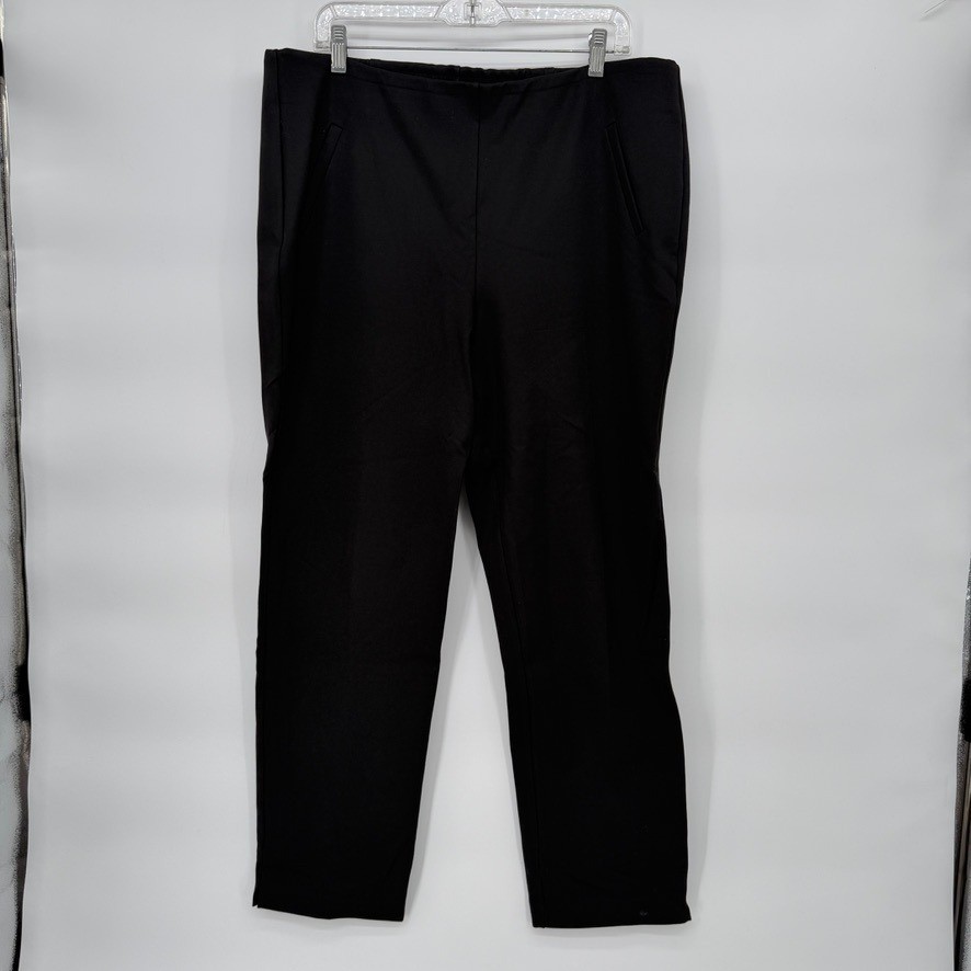 Chicos Basic Black Pull On Ponte Pant Straight Le… - image 7