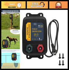 Electric Fence Charger 1.2 Joule AC Powered, 5 Miles Range, Protects Livestock