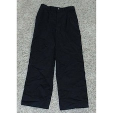 Boys Dress Pants 16 Black Adjustable Waist Pleated Front Casual Khaki Georgi