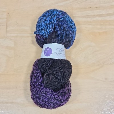 1 Hank Lorna s Laces Black Sheep BLUEBERRY SNOWCONE 6413 Wool Blend #4 235 yd