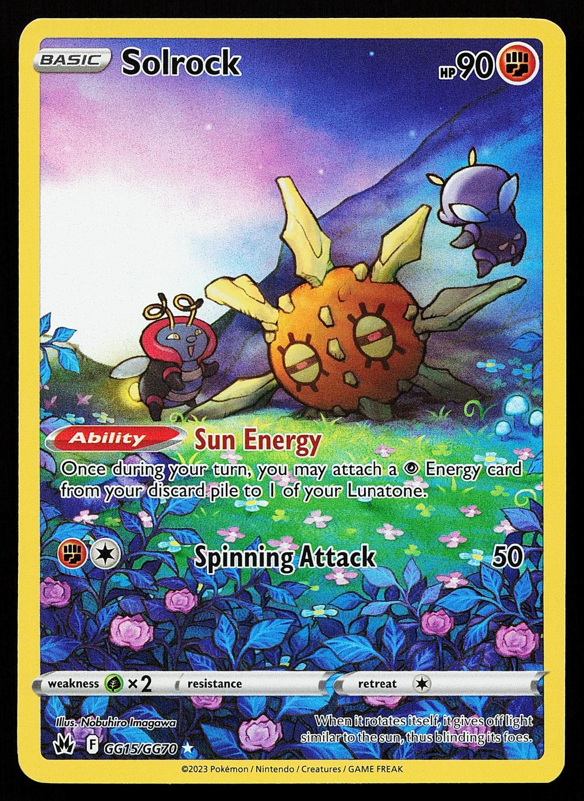 Solrock GG15/GG70 Holo Crown Zenith Galarian Gallery Pokemon Card