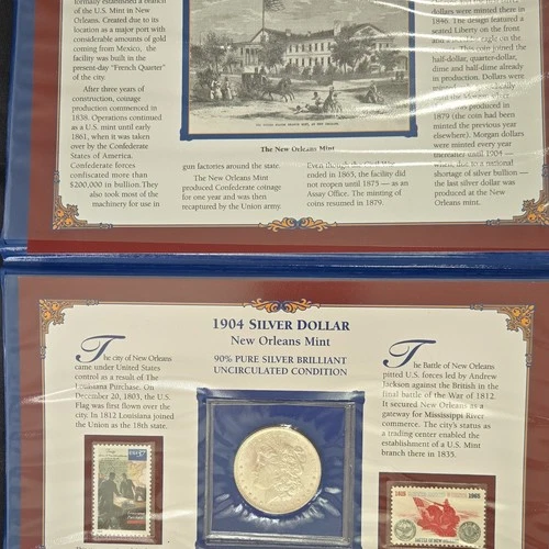 Morgan 1904 Silver Dollar New Orleans Mint $1 Coin 90% Silver Uncirculated