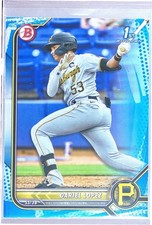 2022 Bowman Dariel Lopez /125 #BP-56 Pirates Prospects Blue Pattern