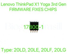 Lenovo ThinkPad X1 Yoga 3rd Gen, BIOS CHIP 17800-1 Type: 20LD, 20LE, 20LF, 20LG