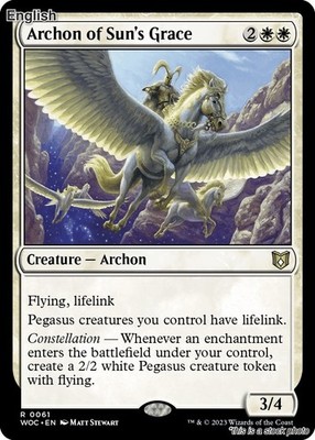 Magic Archon of Sun's Grace 61 Rare Commander: Wilds of Eldraine NM