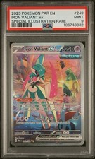 Pokémon TCG Iron Valiant EX Paradox Rift 249/182 Special Illustration Rare PSA 9