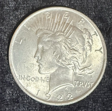 1922 LIBERTY PEACE SILVER DOLLAR EXCELLENT BRILLIANCE & LUSTER