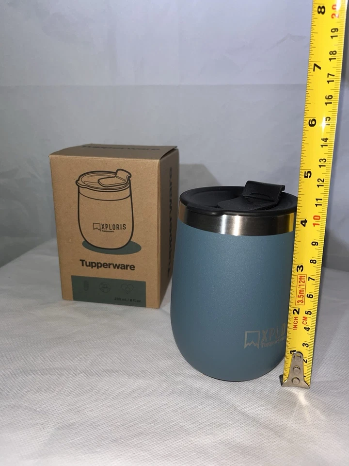 Tupperware Xploris Thermal Insulated Tumbler 8oz River Lt NEW! - Image 3 of 3