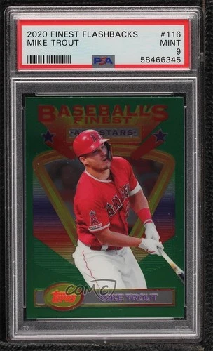 2020 Topps Finest Flashbacks All-Stars Mike Trout #116 PSA 9 MINT