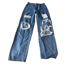 RSQ Distressed Straight Leg Jeans in Vintage Blue