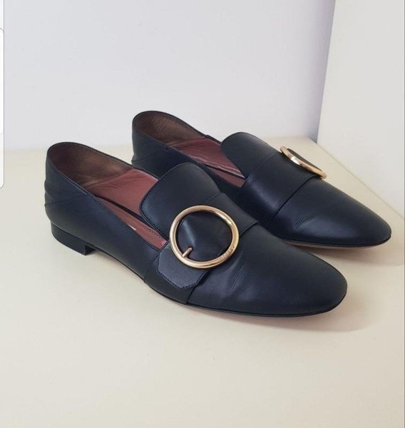Damen Bally Halbschuhe schwarz Leder 38 #5M4J