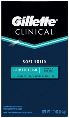Gillette Clinical Soft Solid Ultimate Fresh Antiperspirant/Deodorant