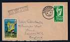 IRELAND 1953, harp, music festival Sc.147 + label Sports, FDC CORCAIGH 9.2.53,