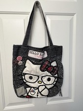 Rare Loungefly Hello Kitty Punk Rock Black Go...