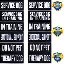 12 Pieces Removable Tactical Dog Harness Service Dog Vest Patches Do Not Pet in