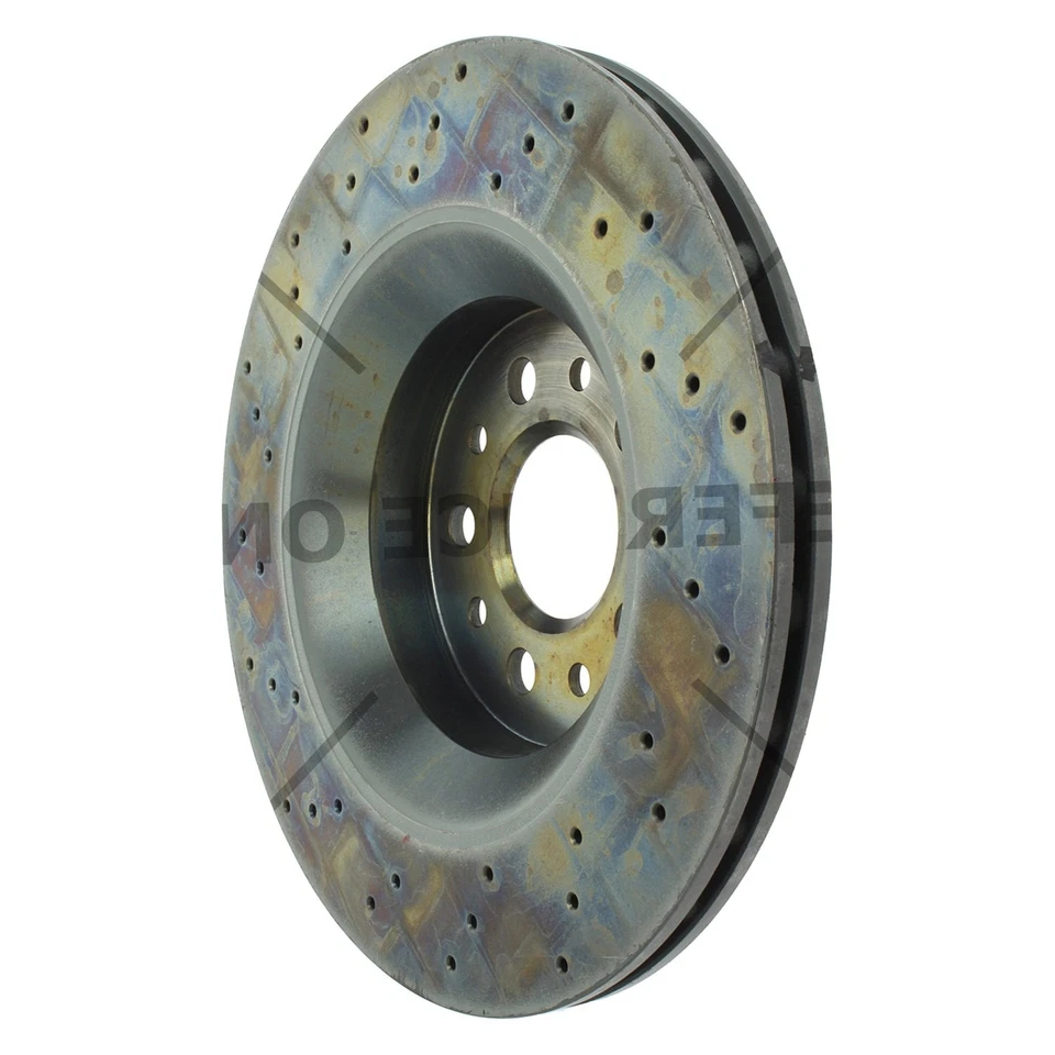 For Maserati Ghibli 2017 Centric SportStop Drilled 1-Piece Rear Brake Rotor Foto 3 de 4