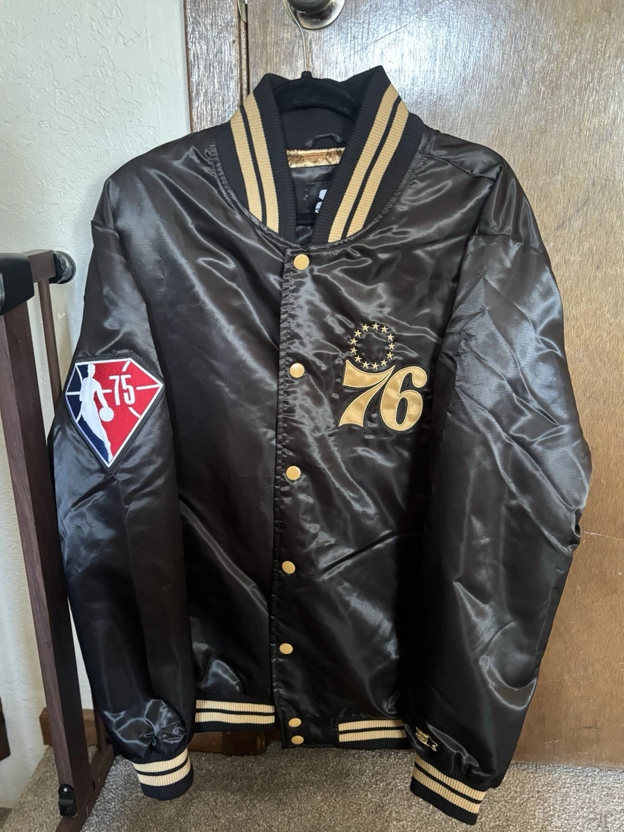 スターター NBA フィラデルフィア76ers スタジャン ブラック/ゴールド Starter Philadelphia 76ers NBA Jackets for sale | eBay
