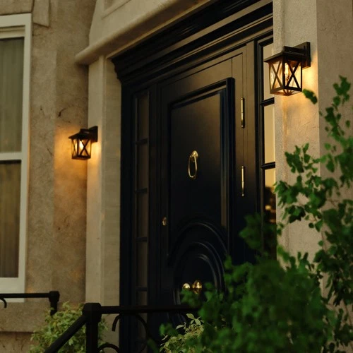 Vaxcel Lighting T0744 Rockford 9" Tall Outdoor Wall Sconce - Black - Picture 8 of 11