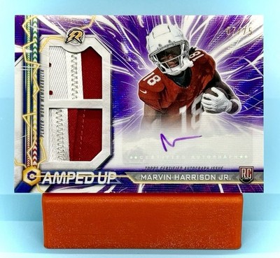 2025 Topps Resurgence Marvin Harrison Jr. Amped Up Patch Auto Purple /75 RPA
