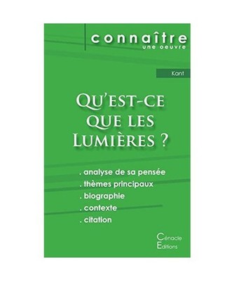 Fiche de lecture Qu'est-ce que les Lumières ? De Emmanuel Kant 