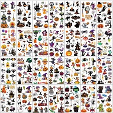 380 PCS Halloween Temporary Tattoos - Creative Pumpkin Stickers for Party Decor