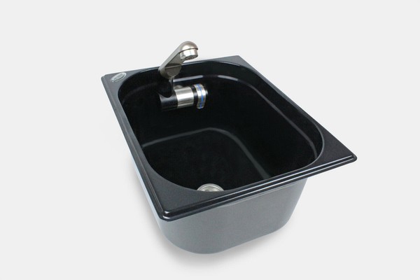 SpüLbecken 325X265X150 + Wasserhahn +Ablauf Camping SpüLe Waschbecken Wohnmobil-image