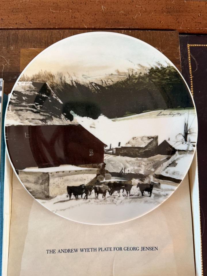 Text Box Farm Andrew Wyeth Collector Plate for Georg Jensen, titled