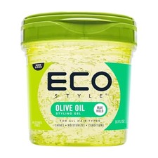 Eco Style Gel Styling - Adds Shine and Tames Split Ends - 8 Ounce Olive Oil