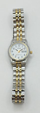 Lorus Two-Tone Quartz Watch Day Date 8.5" Strap Working J36 P983