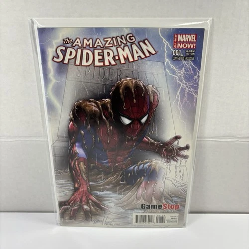 Amazing Spider-Man #1 Marvel Comics 2014 GameStop Variant Greg Horn Cover Art VF