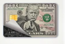 Donald Trump 2024 Card Credit Card Skins Vinyl Sticker Bank Card, Set of 2