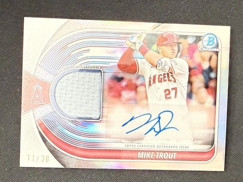 2025 Bowman Chrome Mike Trout Patch Auto 11/30