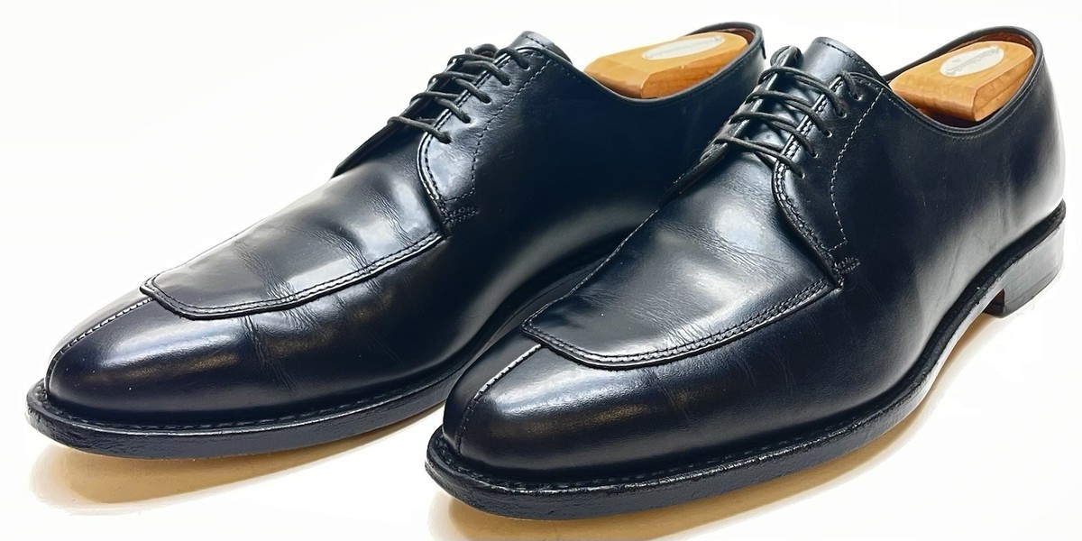 USA製 Allen Edmonds Delray Uチップ Black US9 Mens Black Allen Edmonds “DELRAY” Oxford Split-Toe USA Size 9.5D