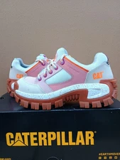 CAT Caterpillar Women's 5.5 Invader Safety Toe Peach Whip/Rosette Work Shoes