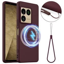 For Sony Xperia 1 VIII, Skin Touch Feel Liquid Silicone Magnetic Cover Case