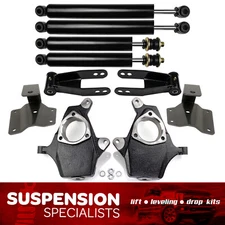 2"/4" Drop Lowering Kit For 1999-2007 Chevy Silverado GMC Sierra 2WD w/ Shocks
