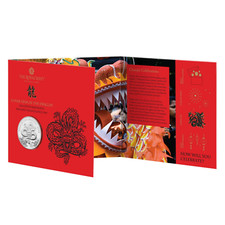 UK Lunar Coin 2024 Year of the Dragon Five 5 Pound Sealed Pack