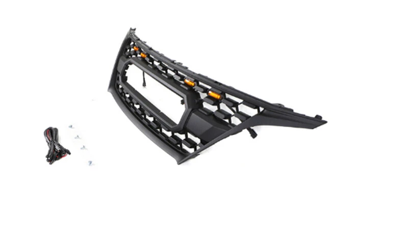 Para 2009-2012 Lexus RX450 SUV ABS preto para-choque dianteiro grade central com luz - Imagem 3 de 3