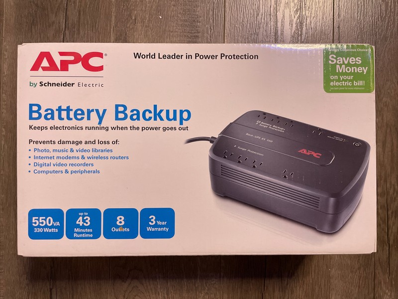 APC UPS: 550VA  120V BE550G. No Battery!