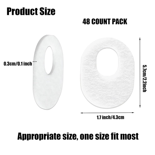 48 Pcs Callus Cushions Soft Felt Callus Oval Shape Corn Pads for Bottom of Foot - Picture 2 of 12