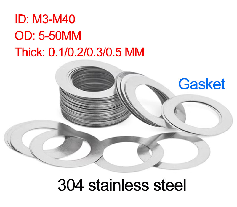 Unterlegscheiben 0,1/0,2/0,3/0,5 mm stark DIN 988 hochwertige 304 Edelstähle